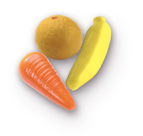 Massepain en forme de fruits